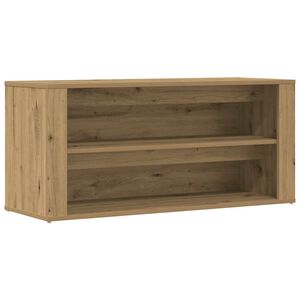 vidaXL Batų suoliukas, artisano ąžuolo, 100x35x45cm, apdirbta mediena