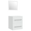 vidaXL Praustuvo spintelė su įmontuotu praustuvu, balta, mediena