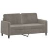 vidaXL Dvivietė sofa, &scaron;viesiai pilkos spalvos, 140cm, aksomas