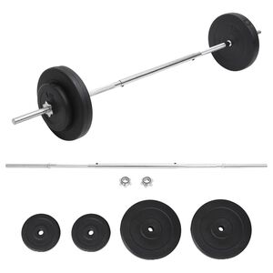 vidaXL &Scaron;tangos su svoriais rinkinys, 30kg