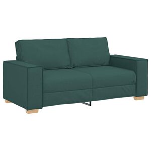 vidaXL Dvivietė sofa, tamsiai žalia, 180x78x84 cm, audinys