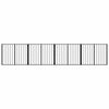 vidaXL &Scaron;unų vartai 4 vnt. Juoda 100 x 80 cm Galvanizuotas plienas