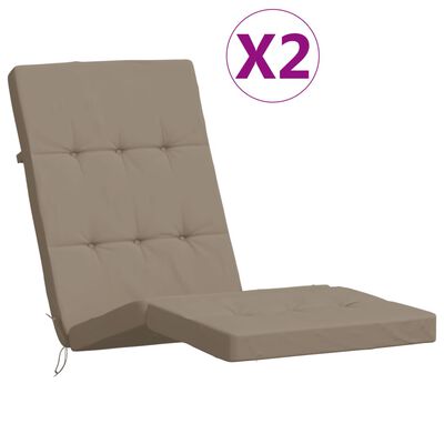 vidaXL Terasos kėdės pagalvėlės, 2vnt., taupe, oksfordo audinys