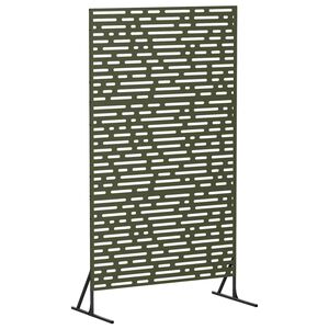 vidaXL Privatumo žaliuzės 100 x 50 x 180 cm Plienas Alyvuogių žalia
