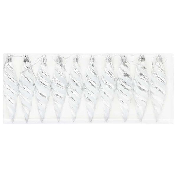 vidaXL Kalėdinis spiralinis kamuolys 40 pcs Sidabro