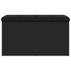 vidaXL Suoliukas-daiktadėžė, juodas, 82x42x45cm, apdirbta mediena