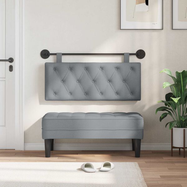 vidaXL Kabantysis galvūgalis &Scaron;viesiai pilka 110 x 55 x 7 cm audinys