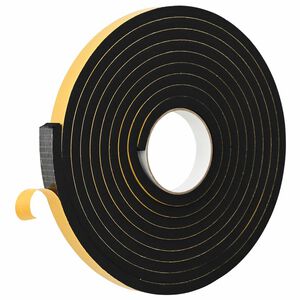 vidaXL Savigautinė putų juosta 10 vnt. Juoda 20mm x 5m CR putplastis