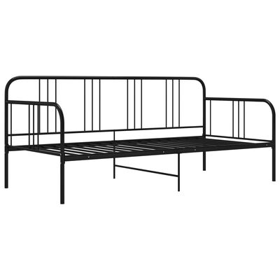 vidaXL Sofos-lovos rėmas, juodos spalvos, 90x200cm, metalas