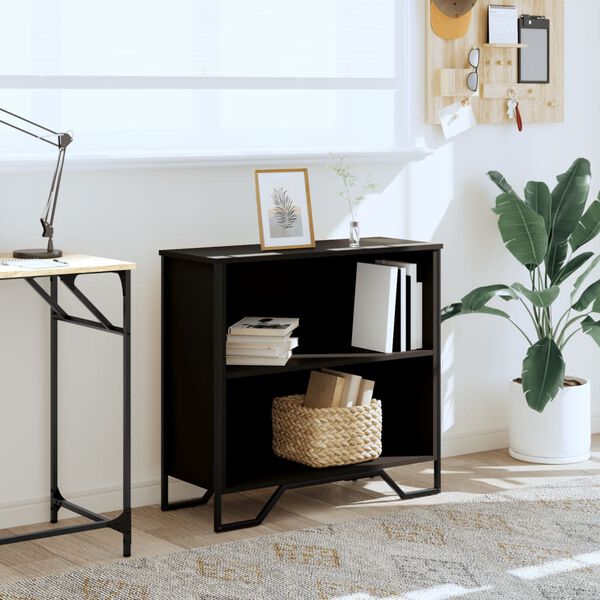 vidaXL Knygų spinta, juodos spalvos, 80x31x74,5cm, apdirbta mediena