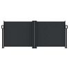 vidaXL I&scaron;traukiama &scaron;oninė pertvara, juodos spalvos, 100x1000cm