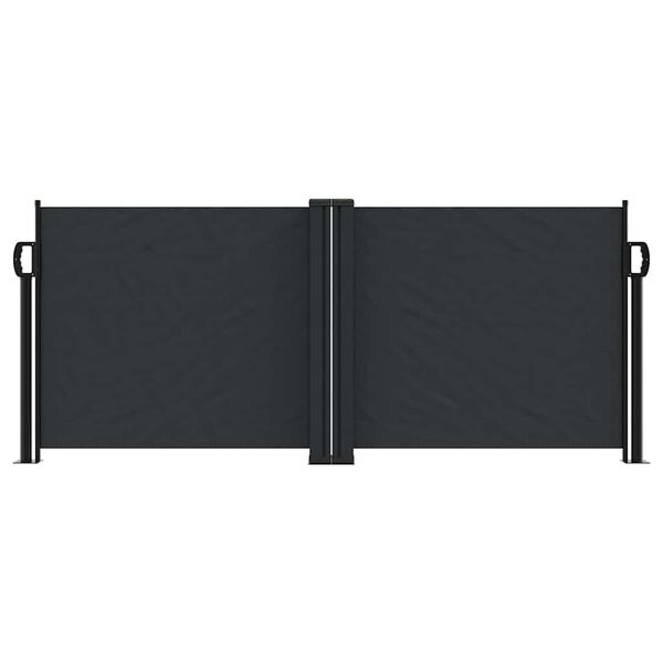 vidaXL I&scaron;traukiama &scaron;oninė pertvara, juodos spalvos, 100x1000cm