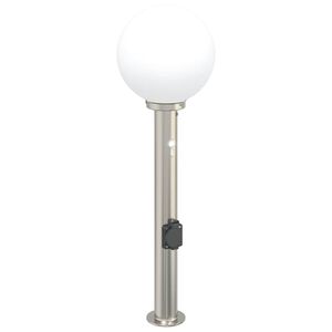 vidaXL Apsauginis &scaron;viestuvas su jutikliu ir lizdu, 80 cm, nerūdijantis plienas, IP44