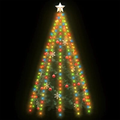 vidaXL Kalėdų eglutės girlianda su 250 spalvotų LED lempučių, 250cm
