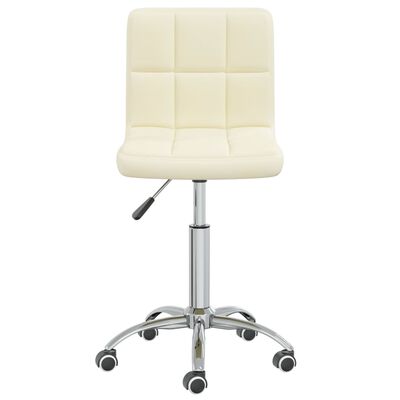 vidaXL Pasukama biuro kėdė, kreminės spalvos, audinys