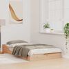 vidaXL Lovos rėmas Ruda 90 x 190 cm Kietos pu&scaron;ies mediena
