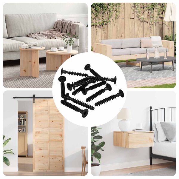 vidaXL Lizdas su dangteliu varžtas 5143 pcs Juoda Geležis