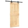 vidaXL Slankios durys Natūrali ir juoda 85 x 210 cm