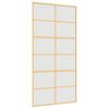 vidaXL Stumdomos durys, auksinės, 102,5x205cm, ESG stiklas/aliuminis