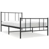 vidaXL Lovos rėmas su galvūgaliu/kojūgaliu, juodas, 107x203cm, metalas