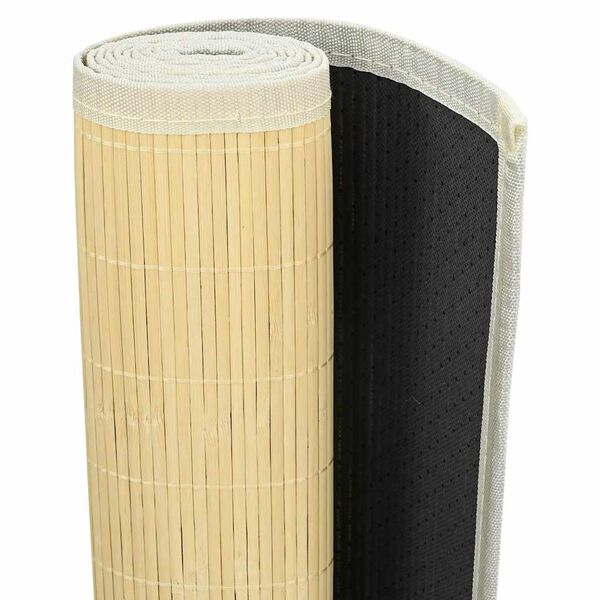 vidaXL Bambukinis kilimas, 160x230, natūralios spalvos
