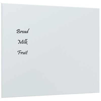 vidaXL Sieninė magnetinė lenta, balta, 60x50cm, grūdintas stiklas