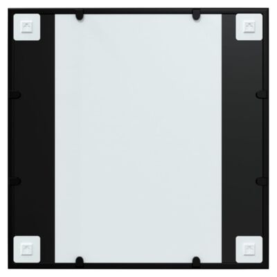 vidaXL Sieninis veidrodis, juodos spalvos, 60x60cm, metalas