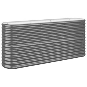 vidaXL Auk&scaron;tas sodo lovelis, antracito, 152x40x68cm, cinkuotas plienas