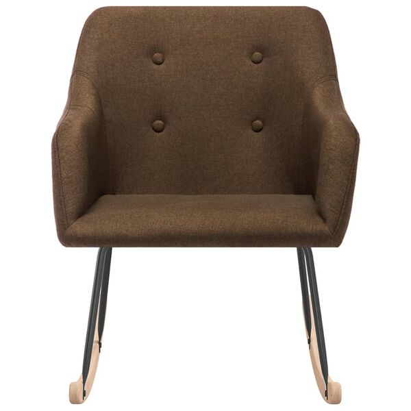 vidaXL Supama kėdė, rudos spalvos, audinys