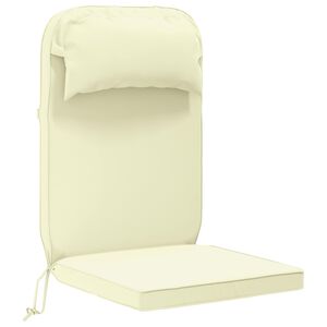 vidaXL Saulės poilsio pagalvė 100% poliesteris Kreminė 55 x 124 x 5 cm