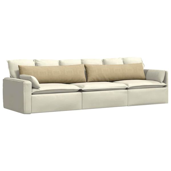 vidaXL Sofa Pagalvės 2 pcs Pilkai žalia 145 x 40 cm Kordūrinis audinys