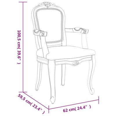 vidaXL Valgomojo kėdės, 2vnt., pilkos, 62x59,5x100,5cm, aksomas