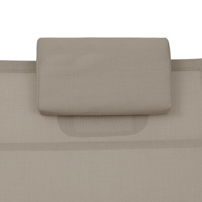vidaXL Saulės gultas, taupe spalvos, aliuminis ir tekstilenas