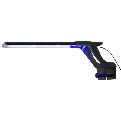 vidaXL LED akvariumo lempa su spaustuku, mėlyna ir balta, 35-55cm
