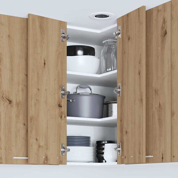 vidaXL Pakabinama spintelė su saugykla Amatininkų ąžuolas ir baltas