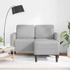 vidaXL dvivietė sofa su gultu L formos debesies pilka 125 cm audinys