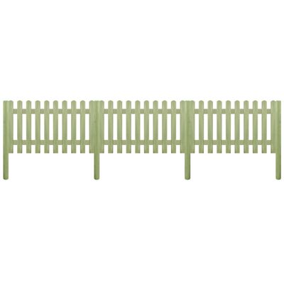 vidaXL Apsauginė tvora, 5,1m, 150cm, 6/9cm, impregnuota pušies mediena