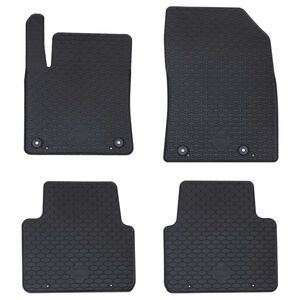 vidaXL Automobilių kilimėlis 4 pcs Juodas Guma