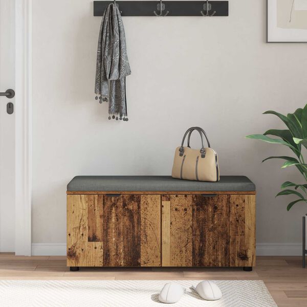 vidaXL Koridoriaus suolas su pagalve Senas medis 100 x 38 x 46 cm