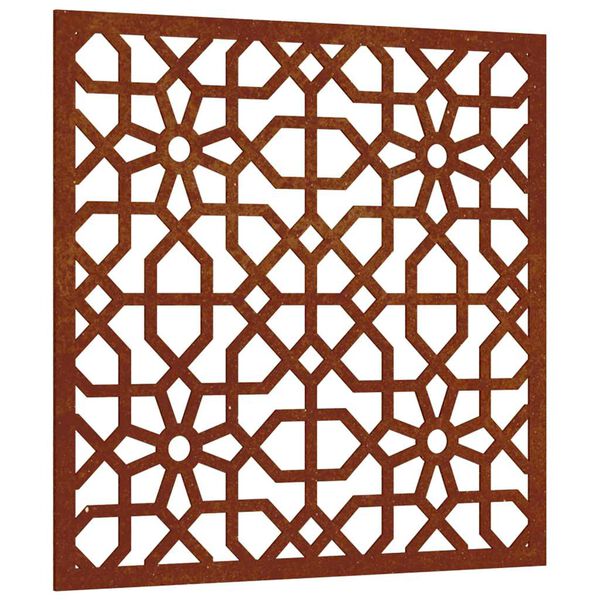 vidaXL Sodo sienos dekoracija, 55x55cm, corten plienas
