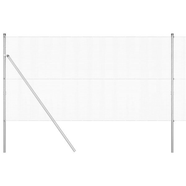 vidaXL Tvorelės stulpas Sidabro 25 x 1,4 m (12 x 12 mm tinklas)