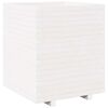 vidaXL Sodo lovelis, baltas, 60x60x72,5cm, pu&scaron;ies medienos masyvas