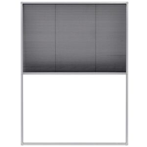 vidaXL Tinklelis nuo vabzdžių langams, plisuotas, aliuminis, 60x80cm