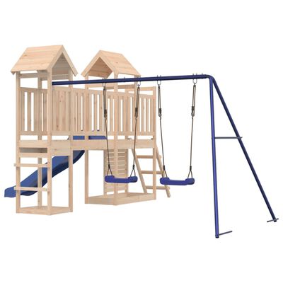 vidaXL Lauko žaidimų aikštelės komplektas, pušies medienos masyvas