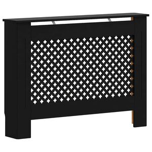 vidaXL Radiatoriaus uždangalas, juodos spalvos, 112x19x81,5cm, MDF