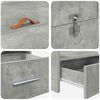 vidaXL Lova su daiktų laikymo vieta Betono pilka 135 x 190 cm