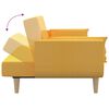 vidaXL Dvivietė sofa-lova su dvejomis pagalvėmis, geltona, audinys