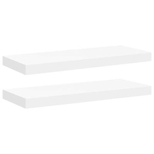 vidaXL Pakabinamos lentynos, 2vnt., baltos, 60x23,5x3,8cm, MDF