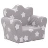 vidaXL Vaiki&scaron;ka sofa, &scaron;viesiai pilka, mink&scaron;tas pliu&scaron;as, su žvaigždėmis
