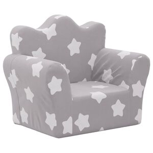 vidaXL Vaiki&scaron;ka sofa, &scaron;viesiai pilka, mink&scaron;tas pliu&scaron;as, su žvaigždėmis